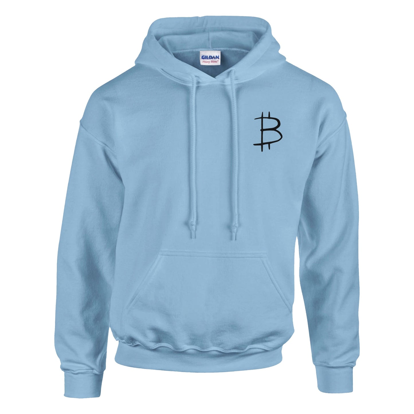 Bitcoin hoodie blå