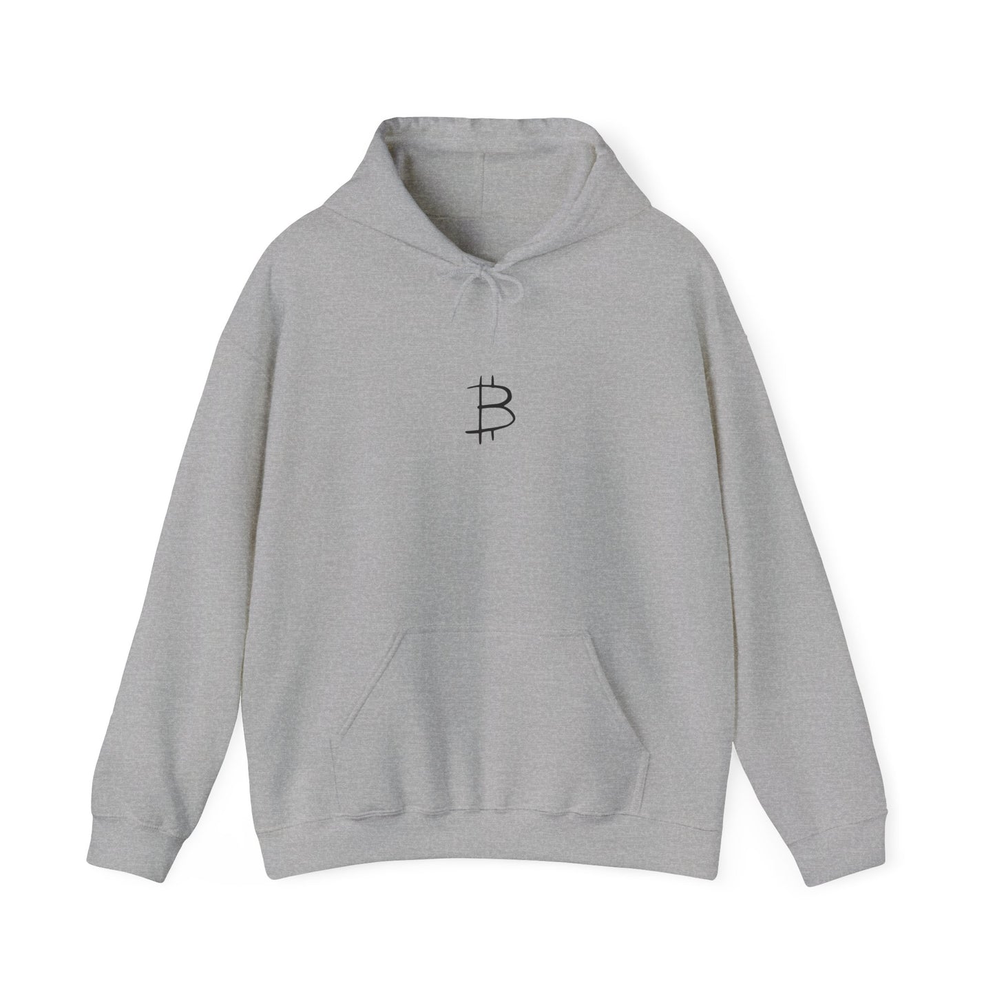 Bitcoin hoodie grå