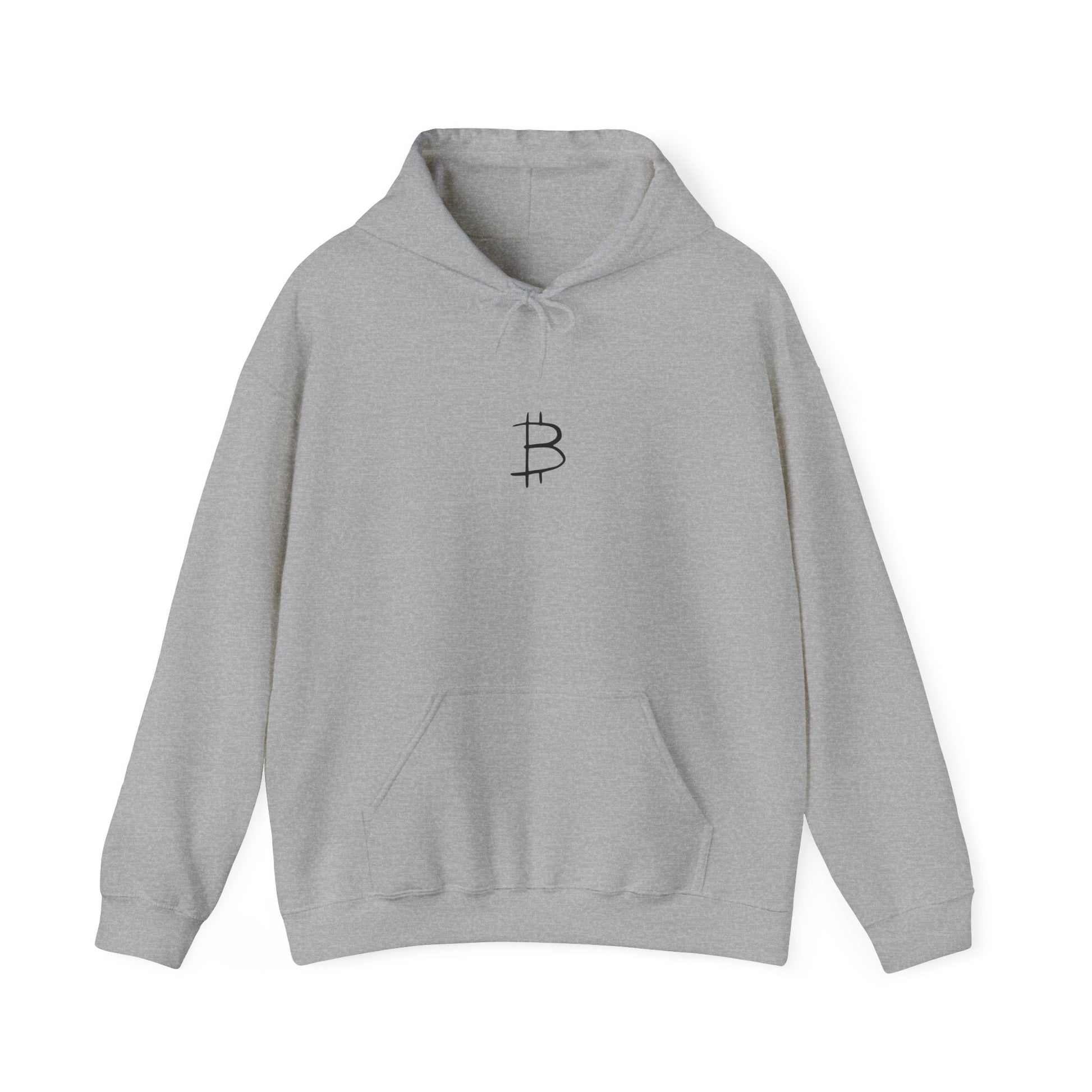 Bitcoin hoodie grå