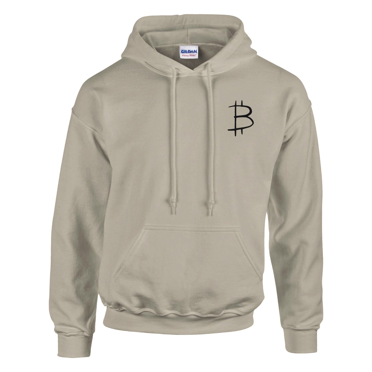 Bitcoin hoodie sand färg