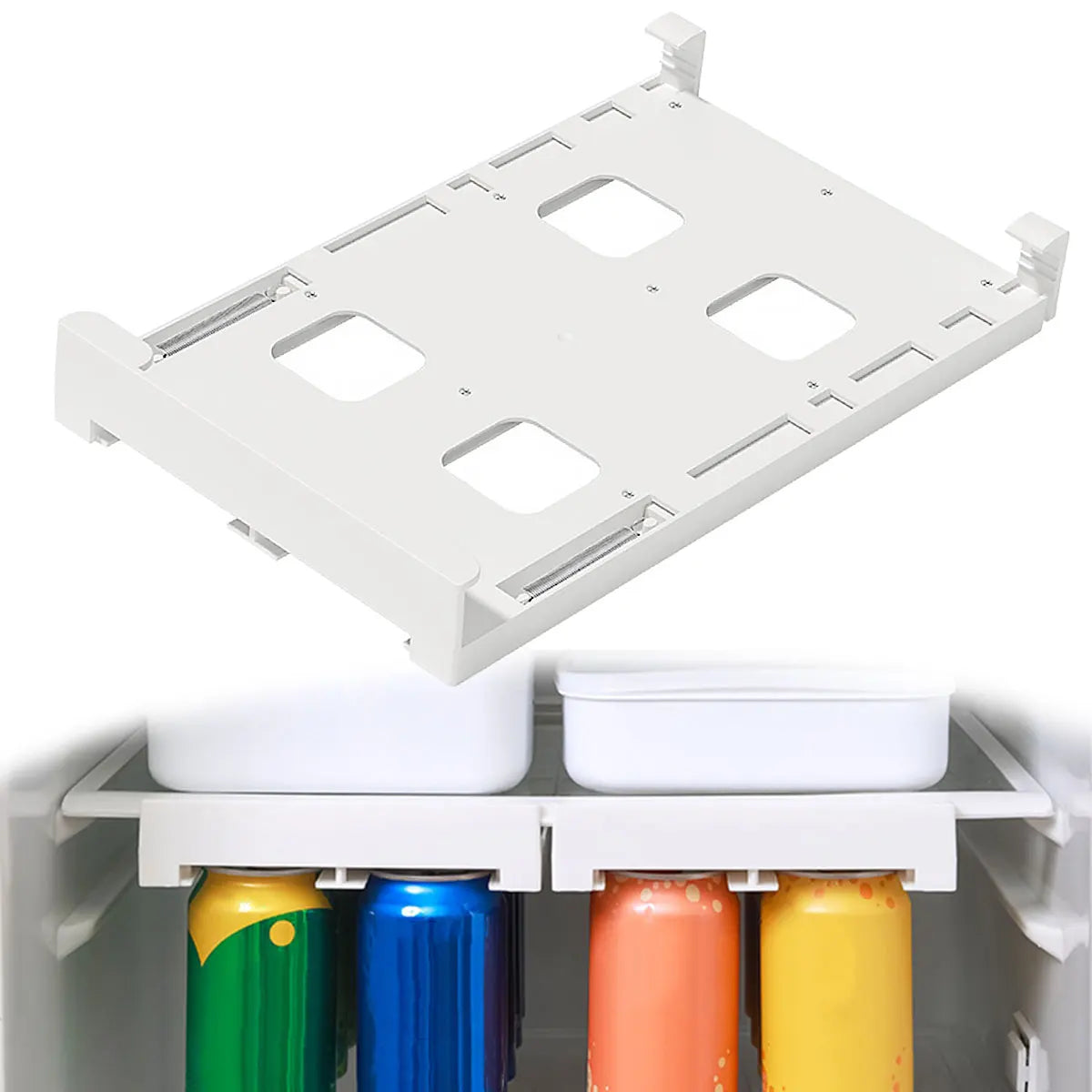 Burkhållare till kylskåp - vit färg