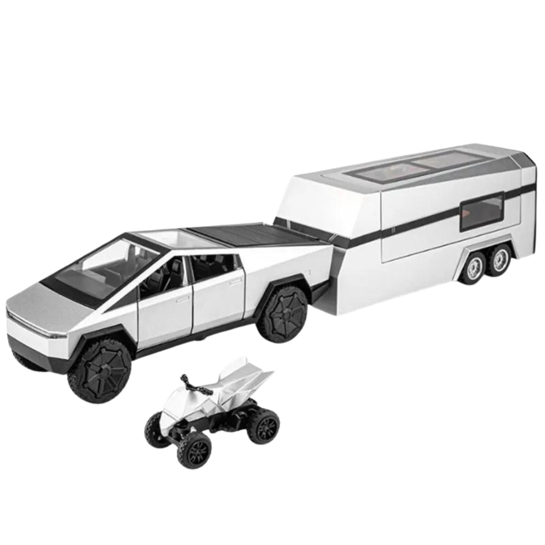 Cybertruck leksak med husvagn