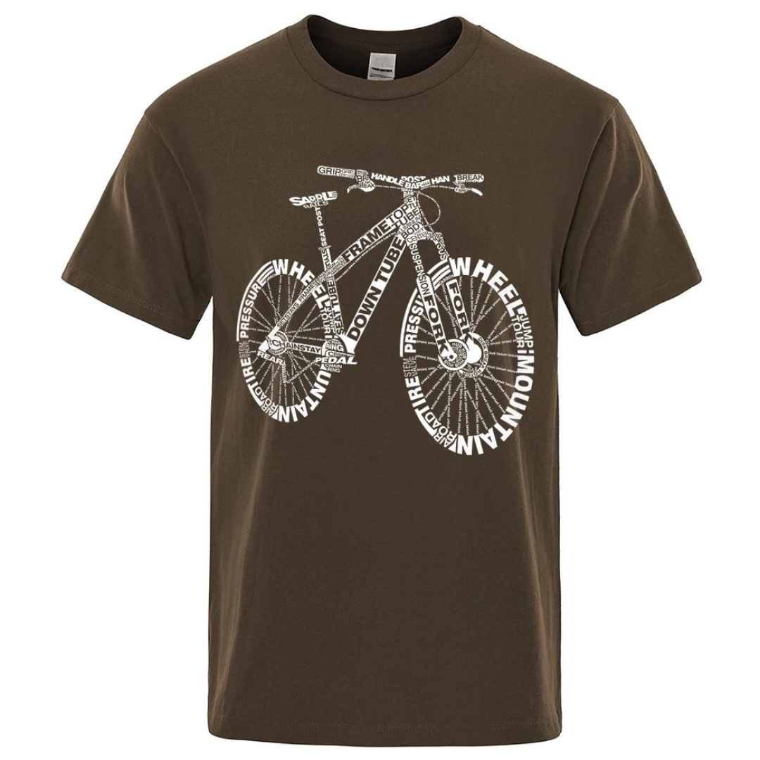 Cykel t-shirt - brun