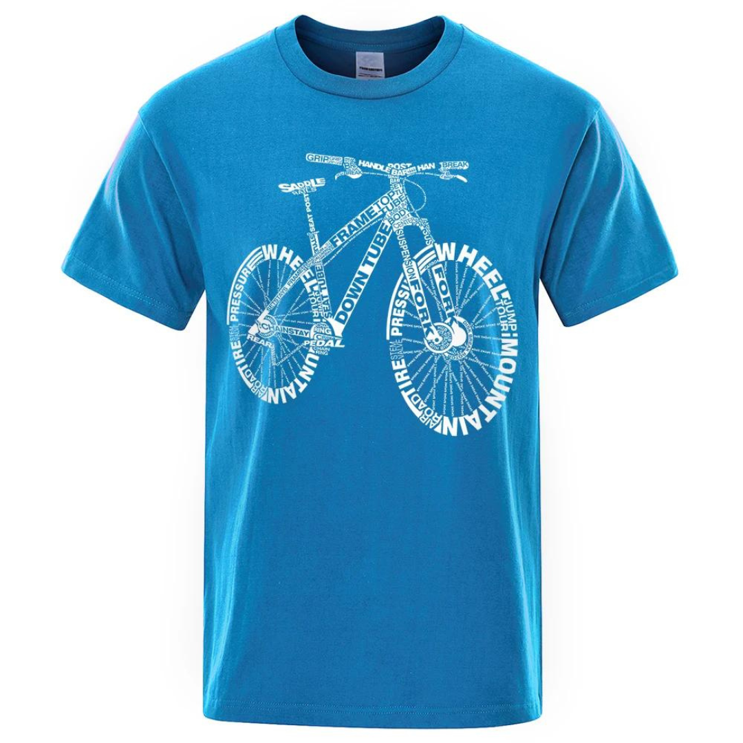 Cykel t-shirt - ljusblå