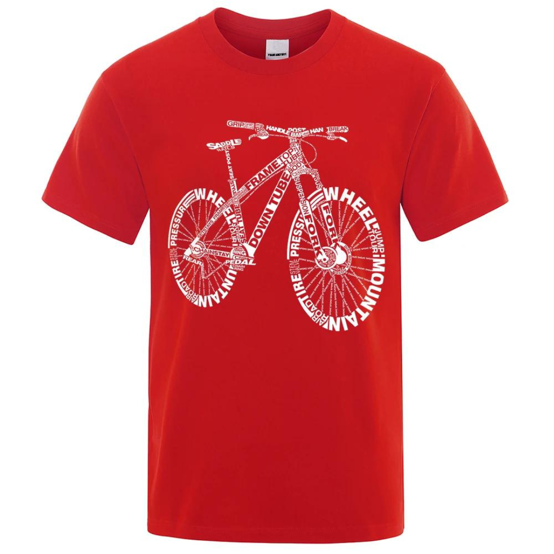 Cykel t-shirt - röd