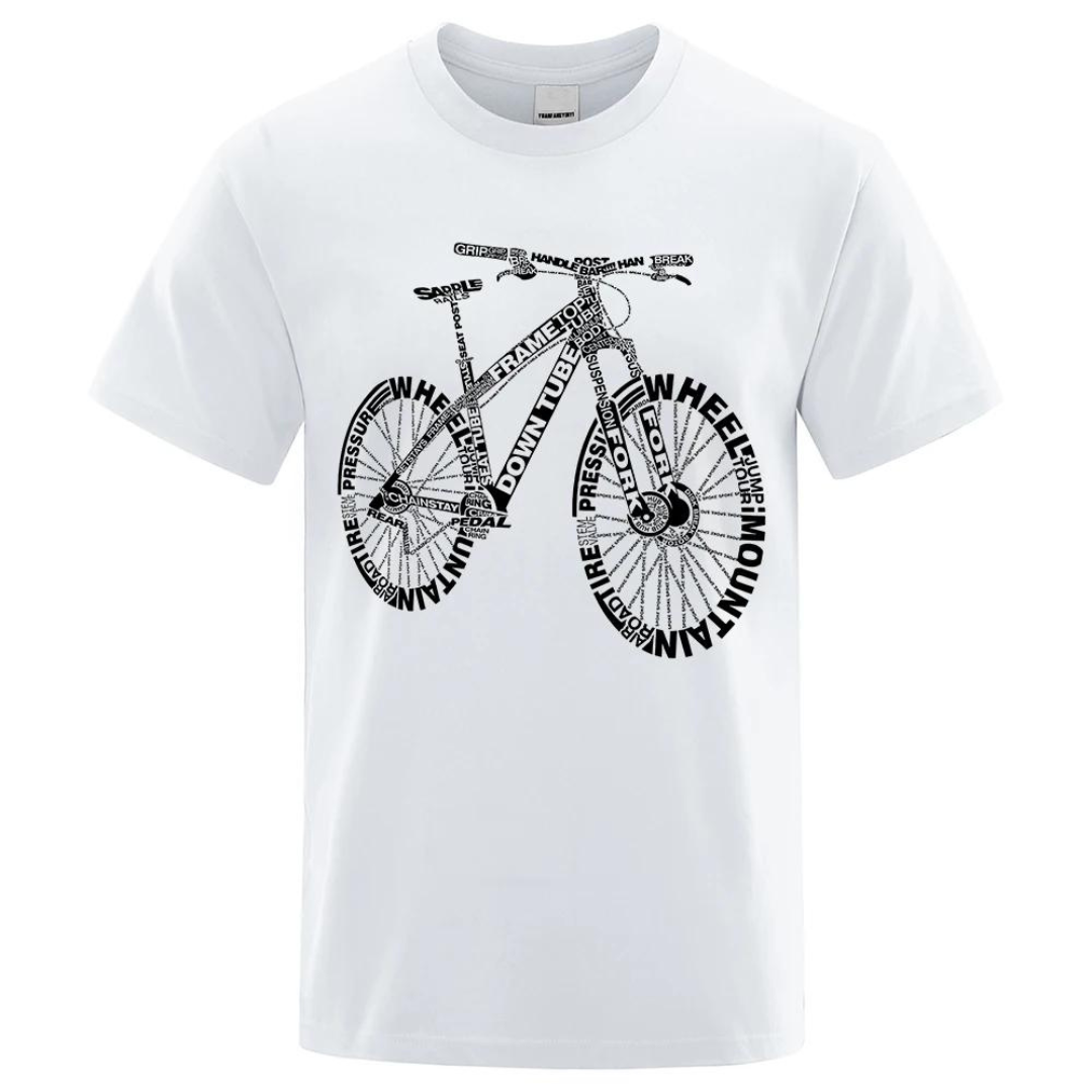 Cykel t-shirt - vit