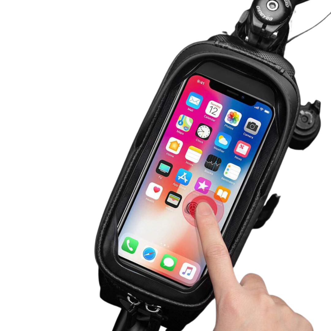 Cykelväska med telefonhållare