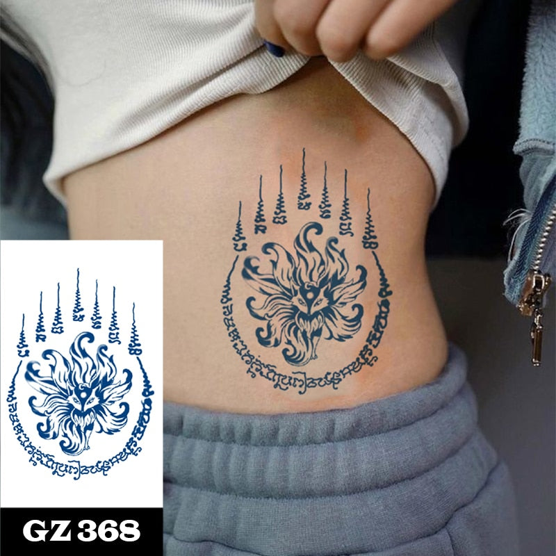 Temporär tatuering räv