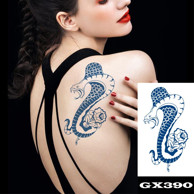 Temporär tatuering: orm, cobra