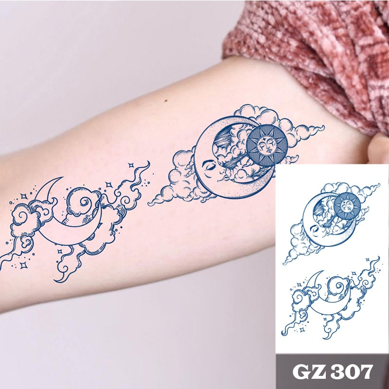 Temporär tatuering: halvmåne