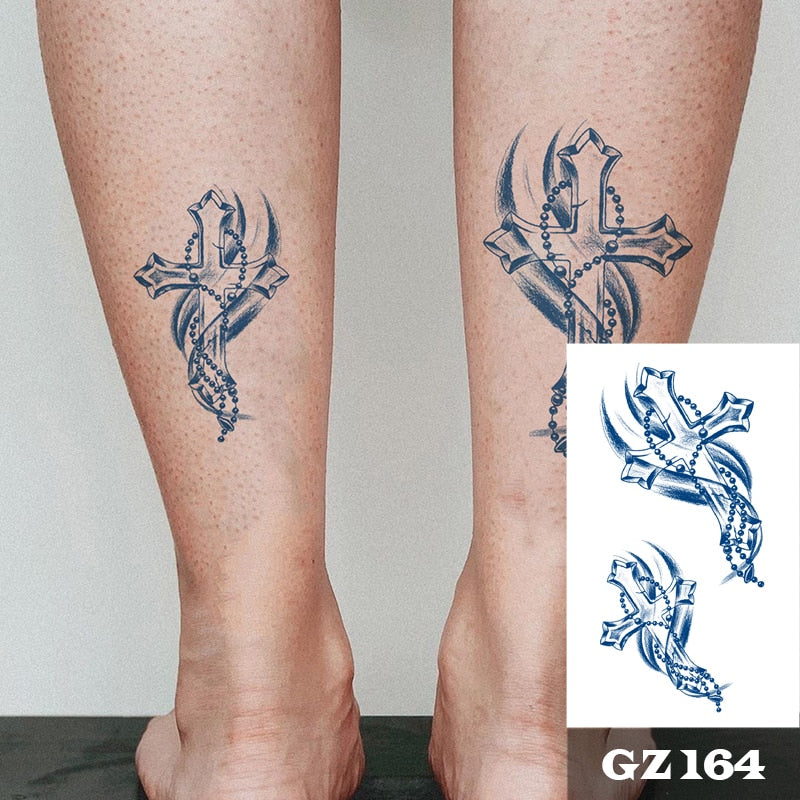 Temporär tatuering : kors