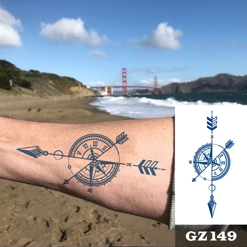Temporär tatuering : klocka