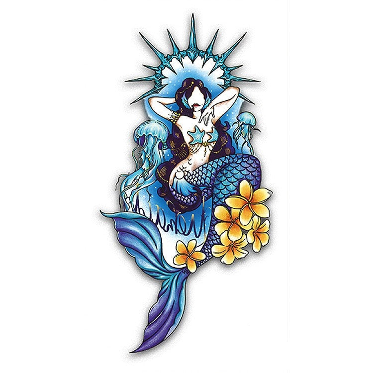 Temporär Tatuering - fisk, siren