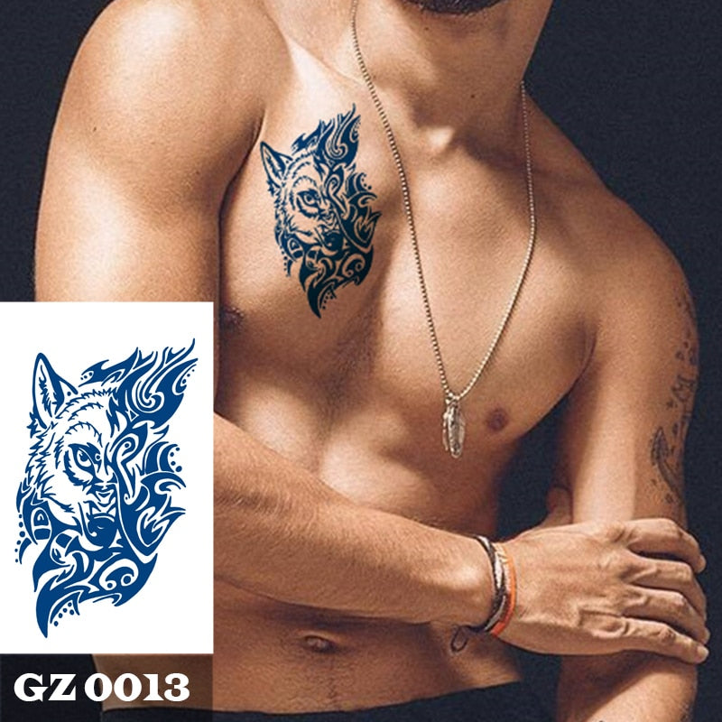 Temporär tatuering : varg