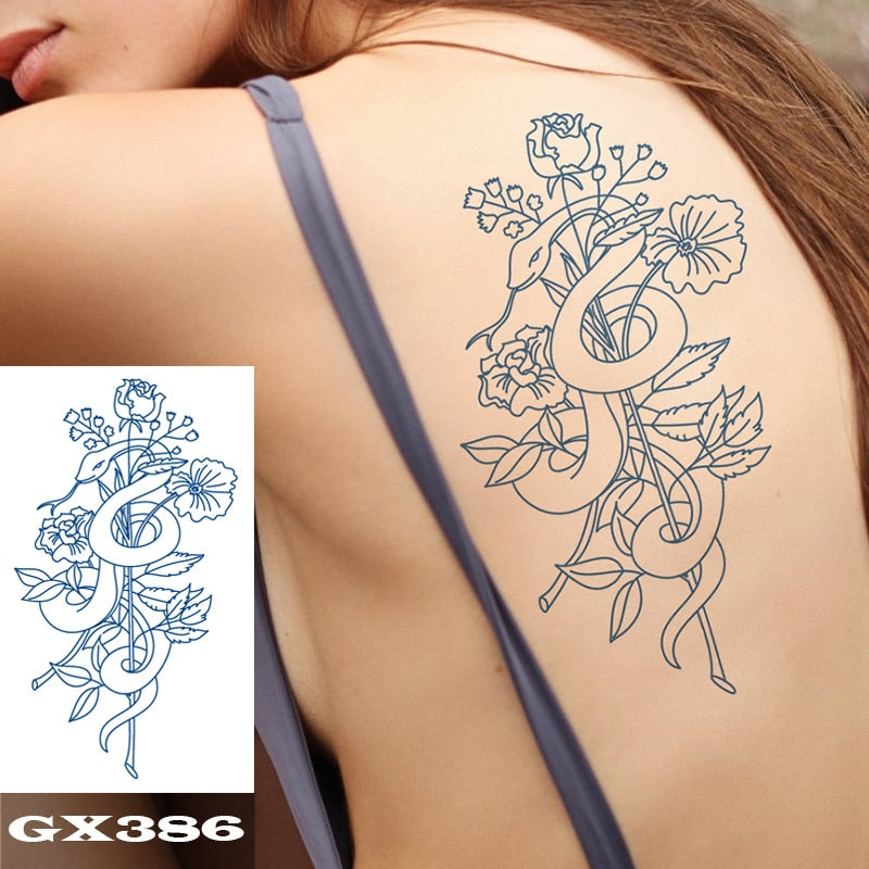 Temporär tatuering: kvinnlig tatuering