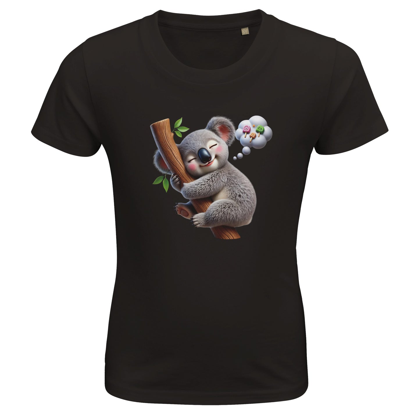 Koala t-shirt for barn svart