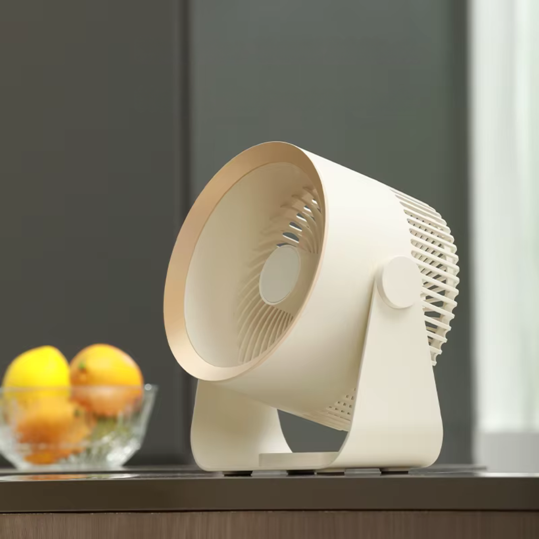 Liten bordsfläkt beige