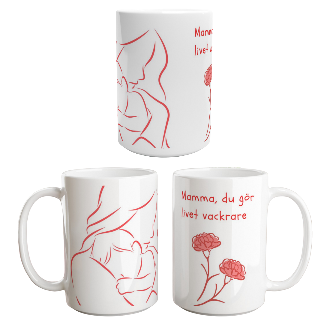 Mamma mugg röd
