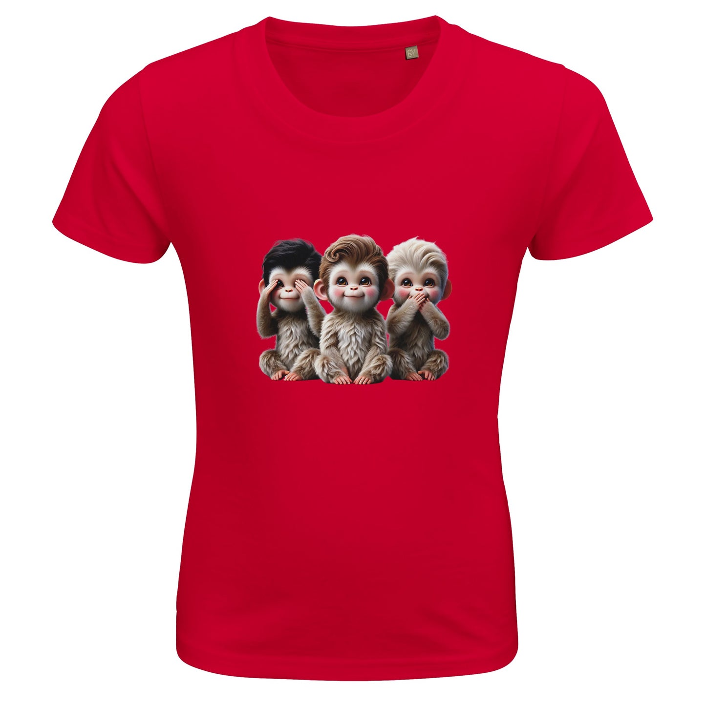 Monkey´s barn t-shirt röd