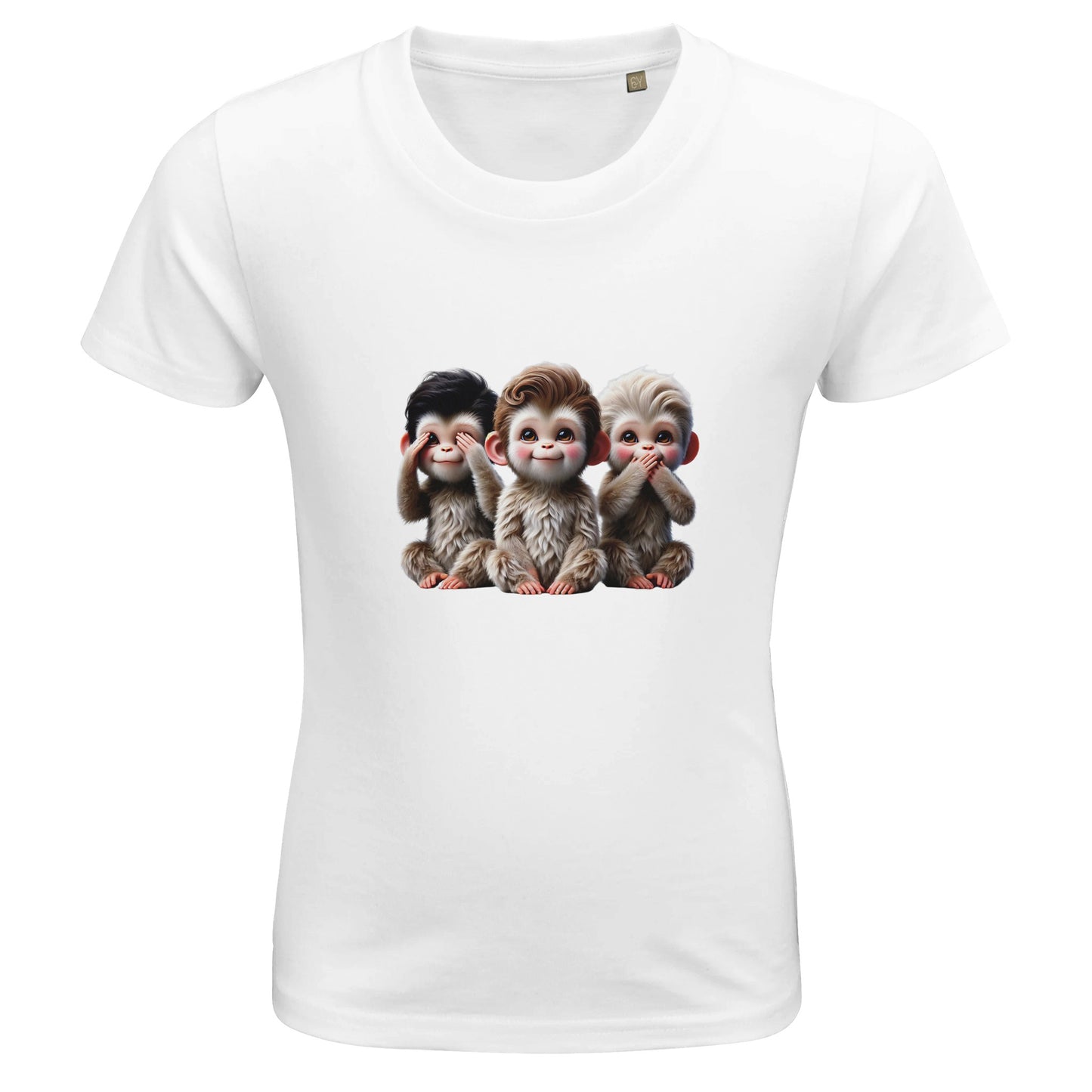 Monkey´s barn t-shirt vitt
