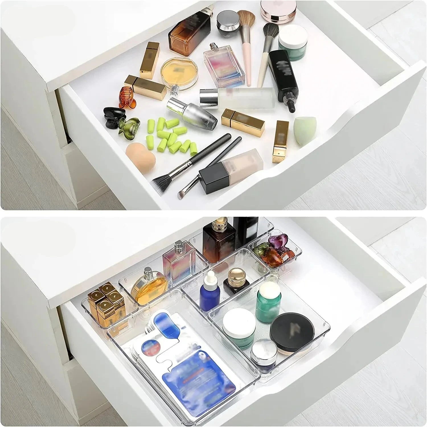 Plast förvaringslådor smink