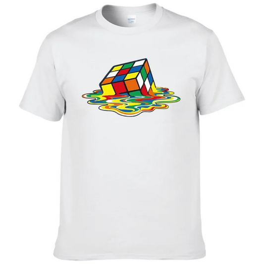Rubiks kub t-shirt - vit
