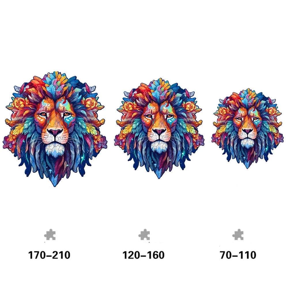 Trä Pussel Lejon - 3 olika storlekar 