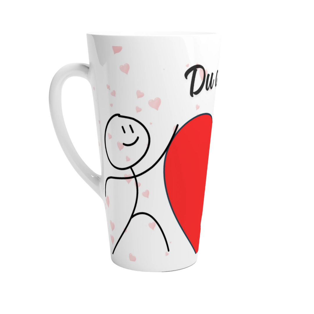 Stor mugg love vitt