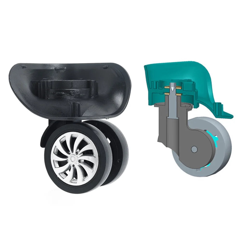 byt hjul på resväska