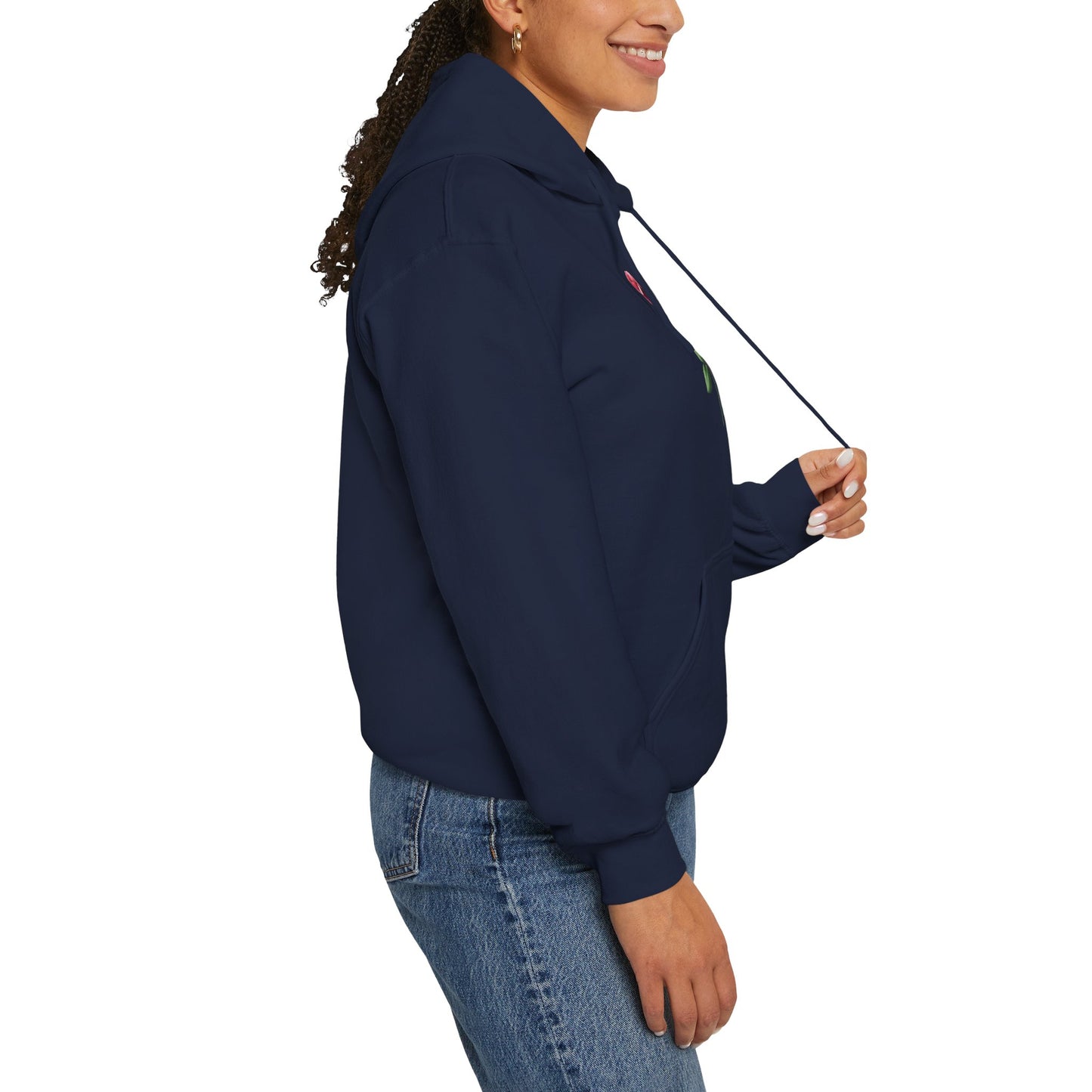 hoodie dam mörkblå
