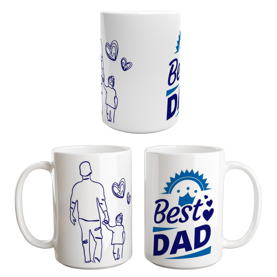 Bästa pappa mugg med tryck