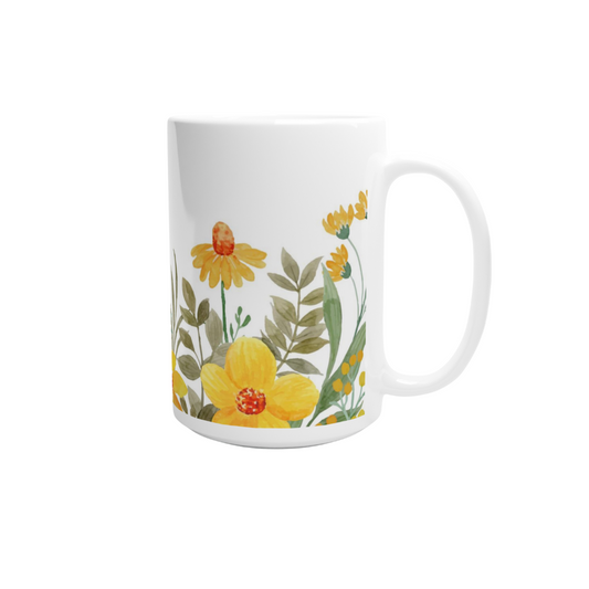 Blommig mugg