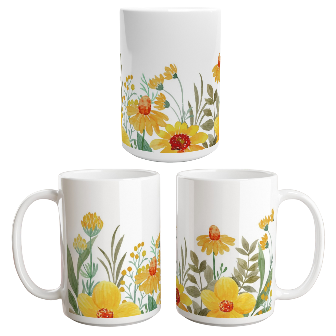 Blommig mugg