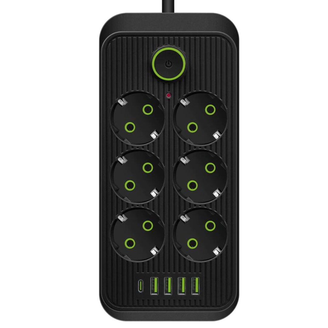 Grenuttag med USB - svart
