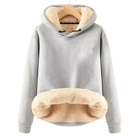 Hoodie med plysch