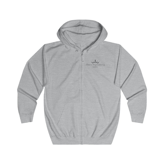 Hoodie med zip dam