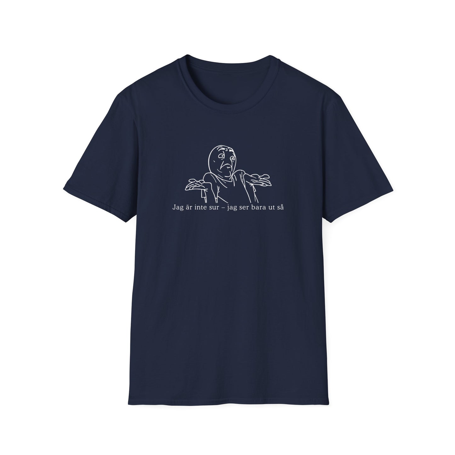 Jag är inte sur - Roligt t-shirt blå