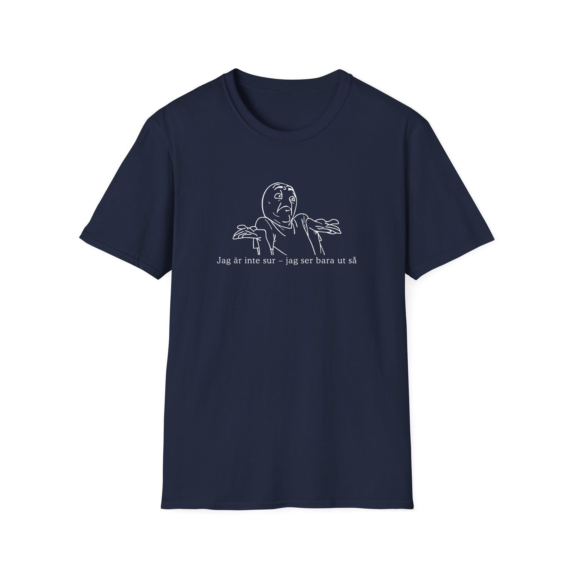 Jag är inte sur - Roligt t-shirt blå