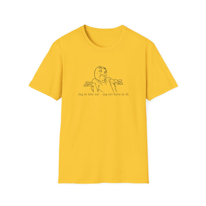 Jag är inte sur - Roligt t-shirt gul