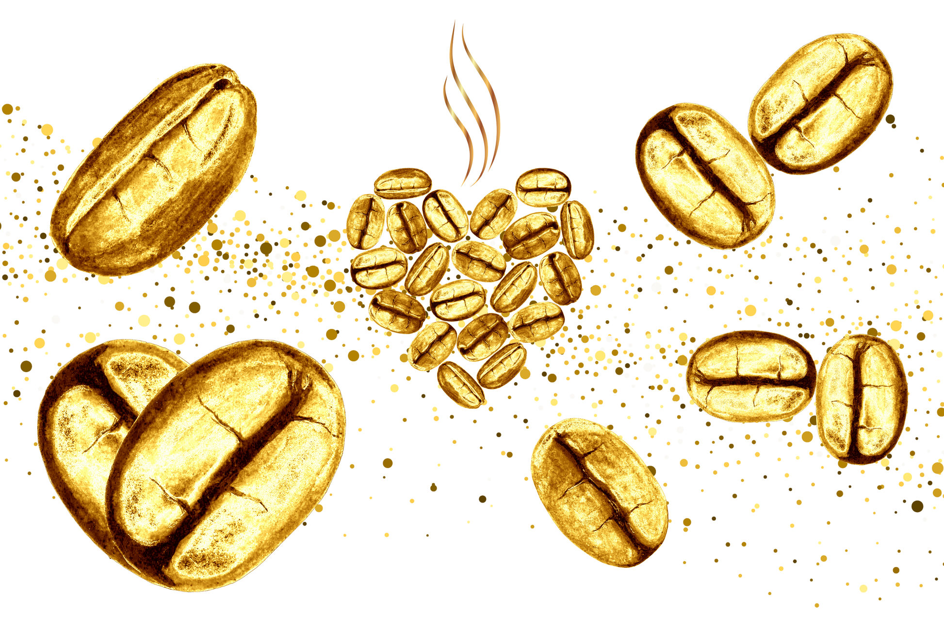 Kaffekopp guld