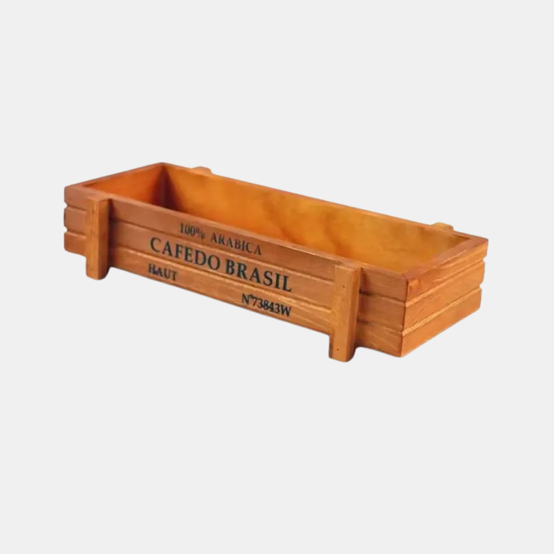 Liten trälåda brun