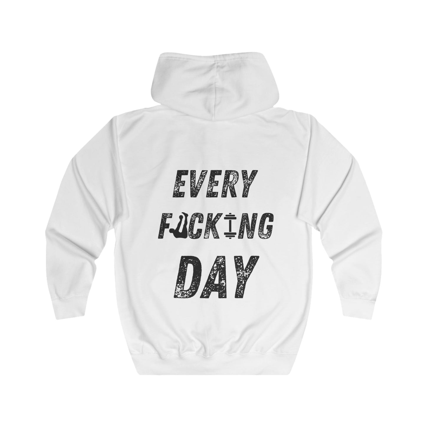 Motivation hoodie med zip