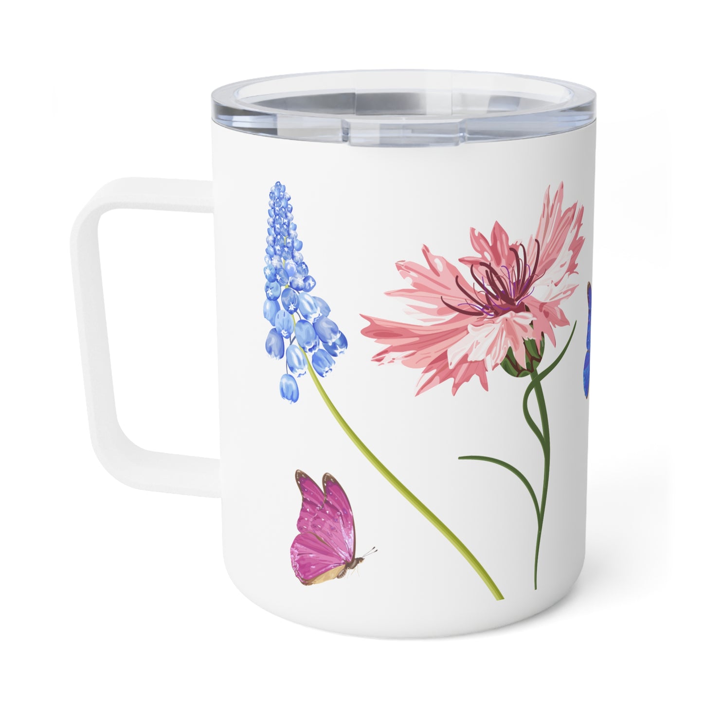 Mugg med lock blommig