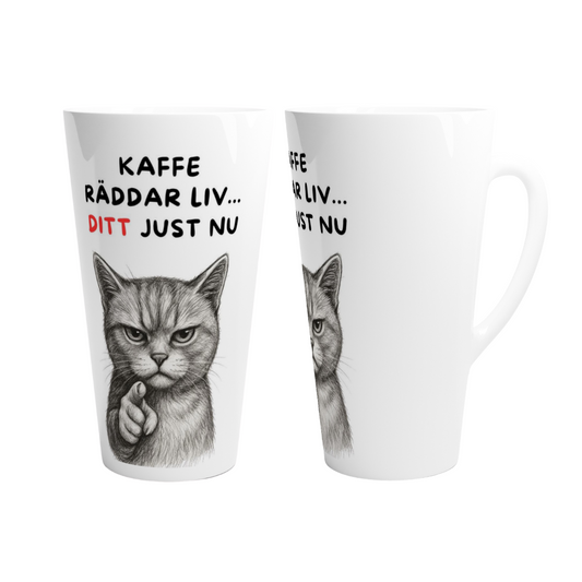 Roligt mugg kaffe räddar liv