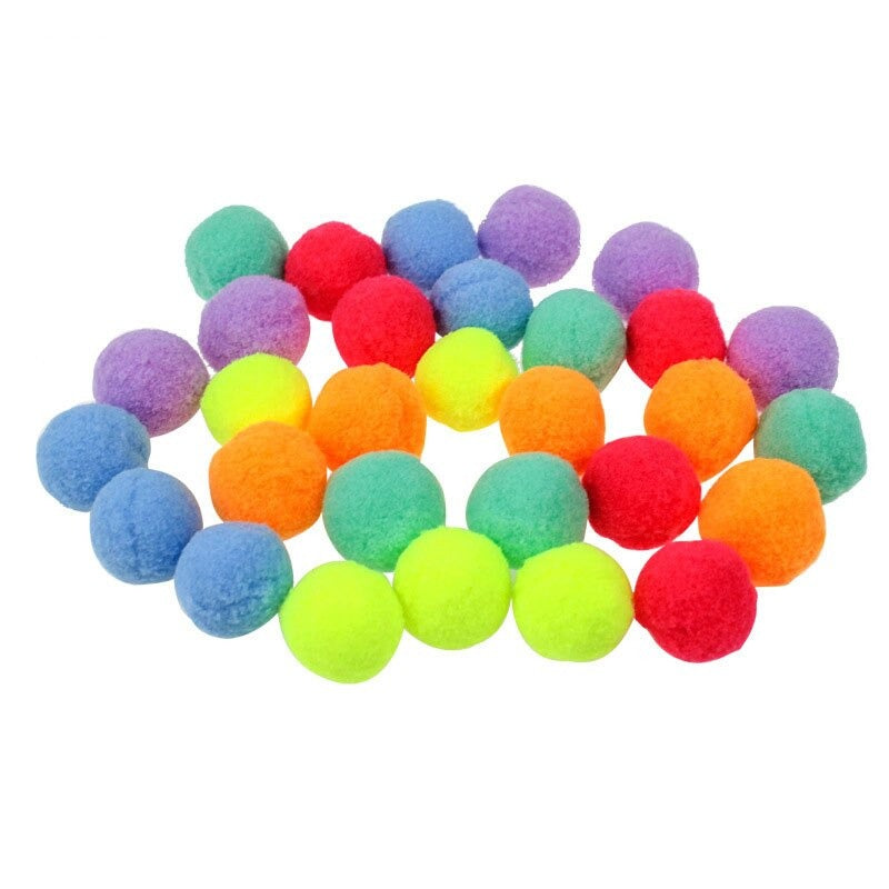 Kattleksak Pistol - bild på bollar med olika färger