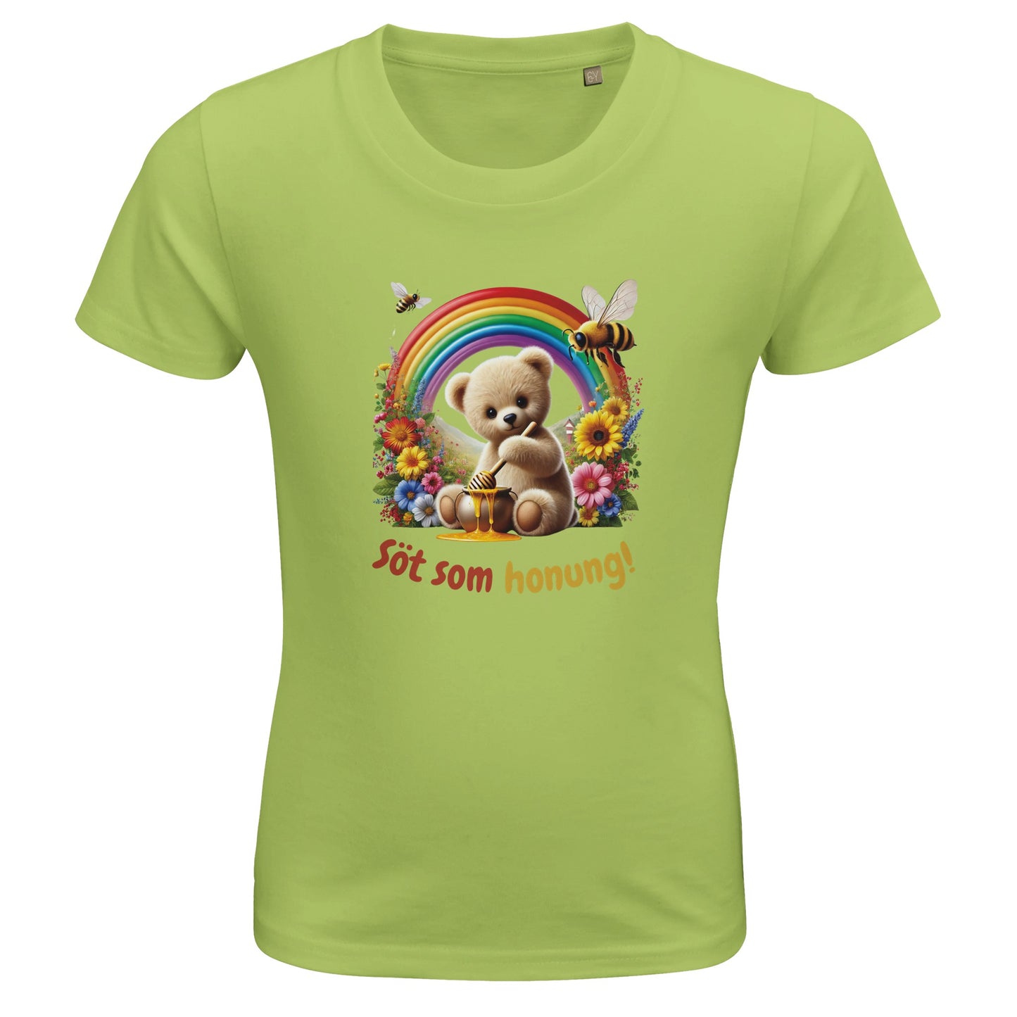 Söt nalle t-shirt grön