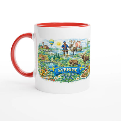 Sverige mugg röd