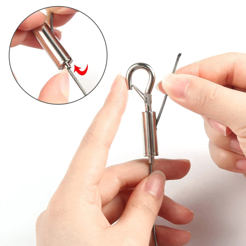 Vajer med krok rostfritt stål