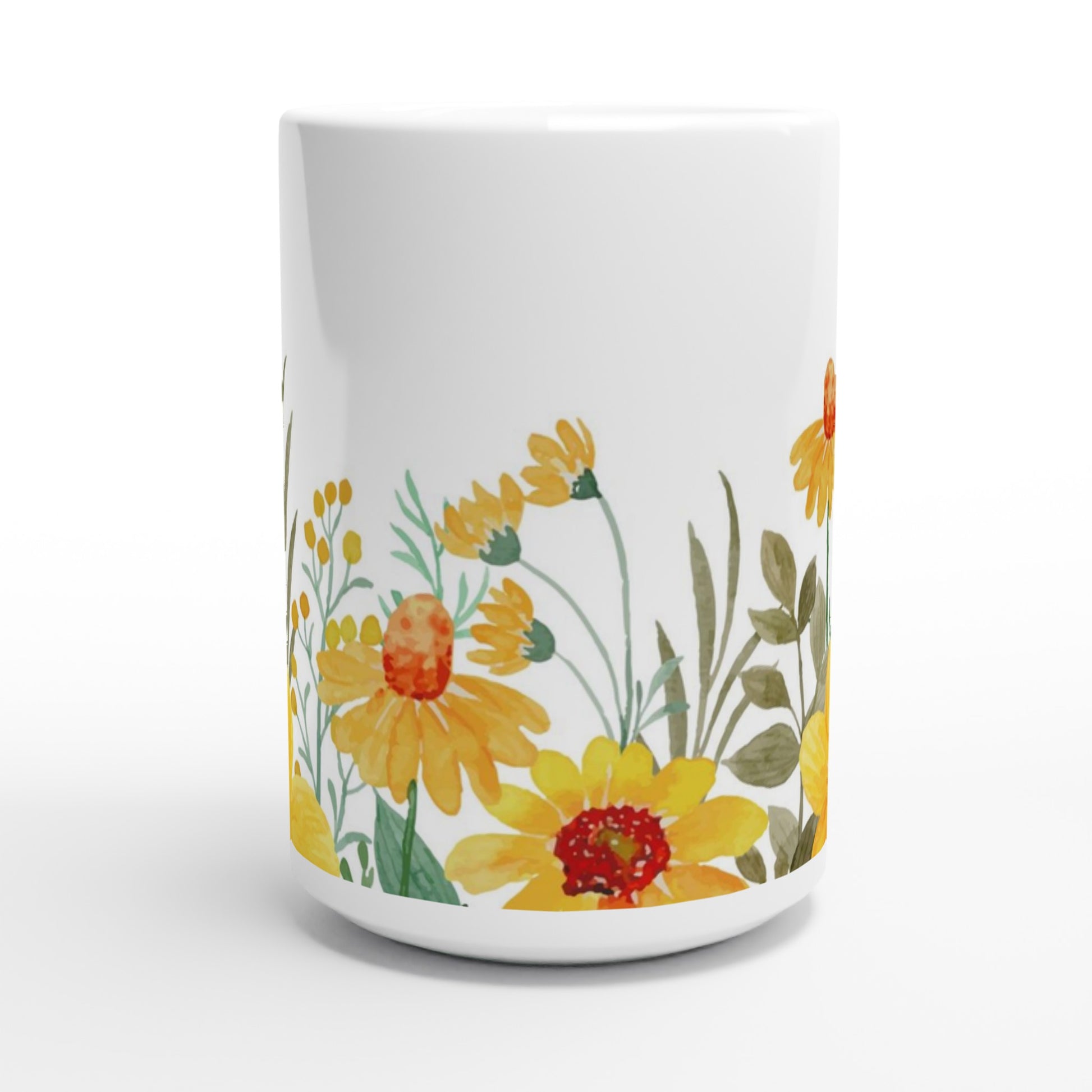 Keramik mugg med blommor
