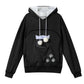 svart Hoodie med kattficka